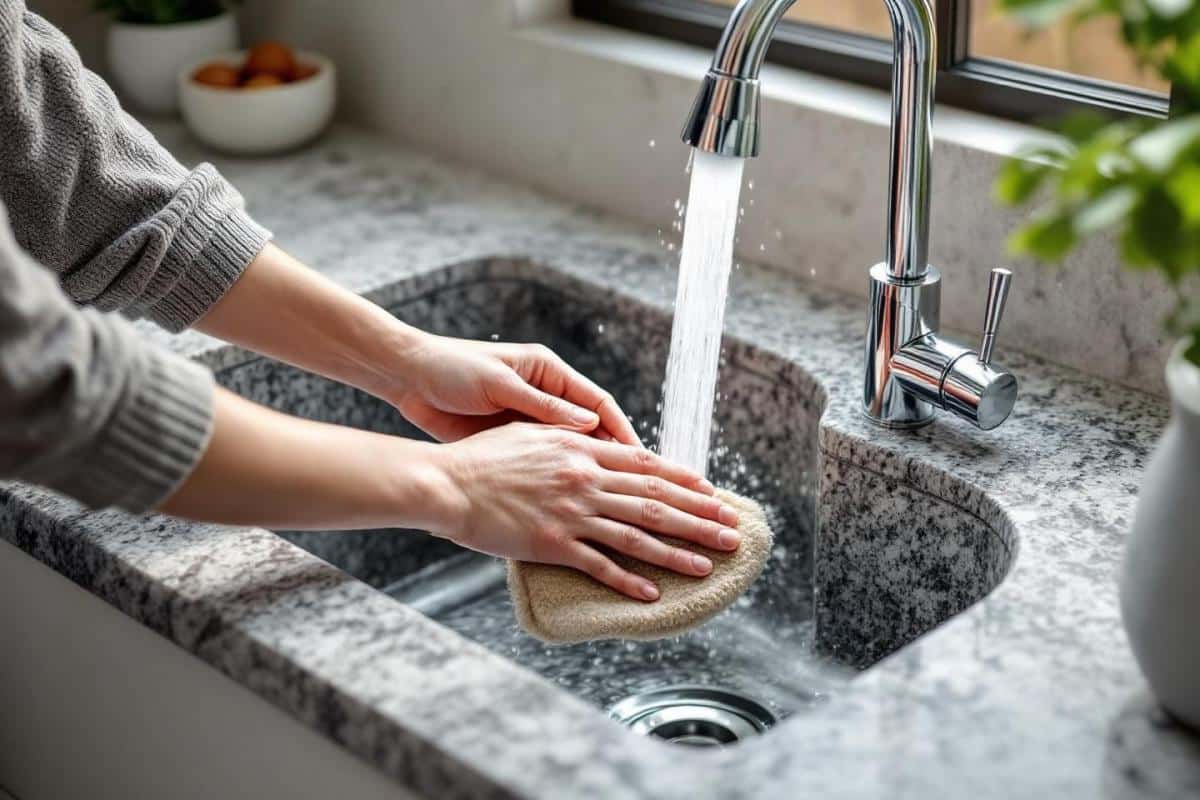 Évier en inox taché par de l’acide : comment l’enlever